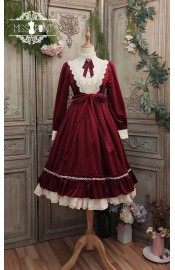 Miss Point Rose Doll Velvet One Piece(Reservation/Full Payment Without Shipping)